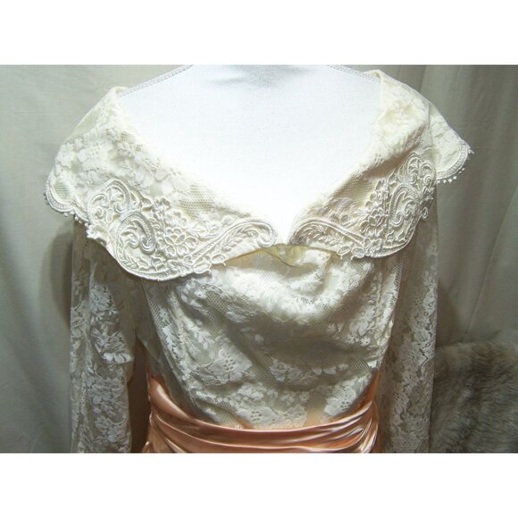 Vintage Jessica McClintock Bridal Dress Gown Size 16 Halloween Wedding Cosplay - Picture 3 of 14